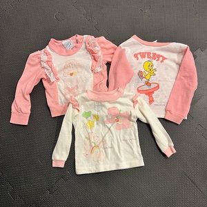 Vintage 1980s baby/toddler character tshirts